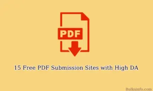 15 Free High DA PDF Submission Sites in 2019