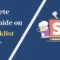 A Complete Beginners Guide On SEO Checklist 2020